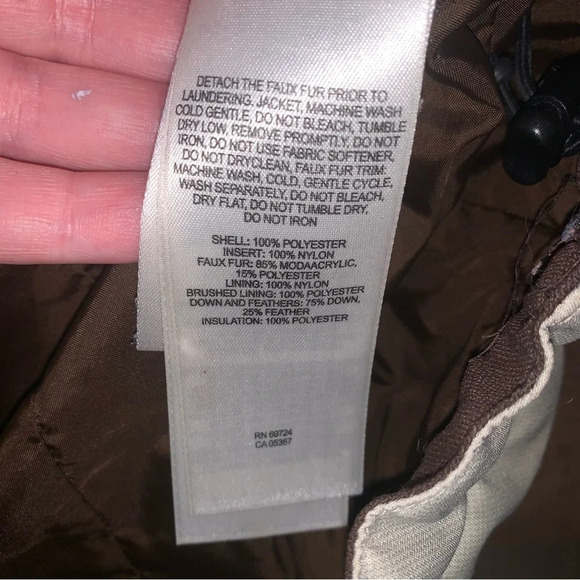 Sorel Cream Brown Winter Hooded Jacket Down Filled S - Picture 4 of 13